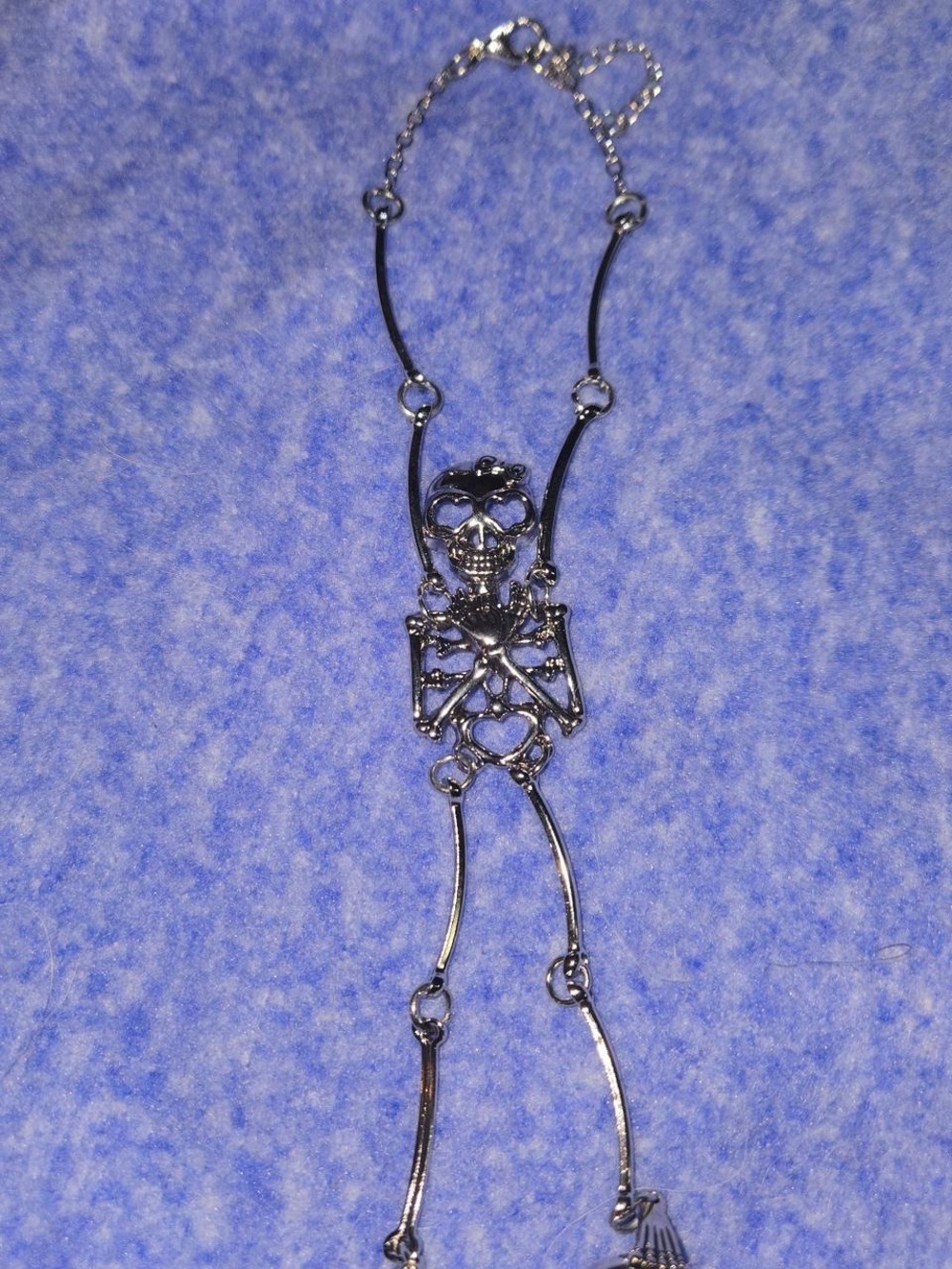Silver Skeleton Dangle Bracelet - Fashion Jewelry